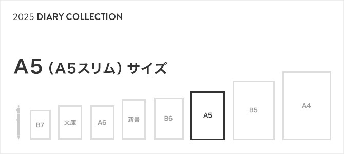 2025年版 手帳・ダイアリー A5（A5スリム）サイズ