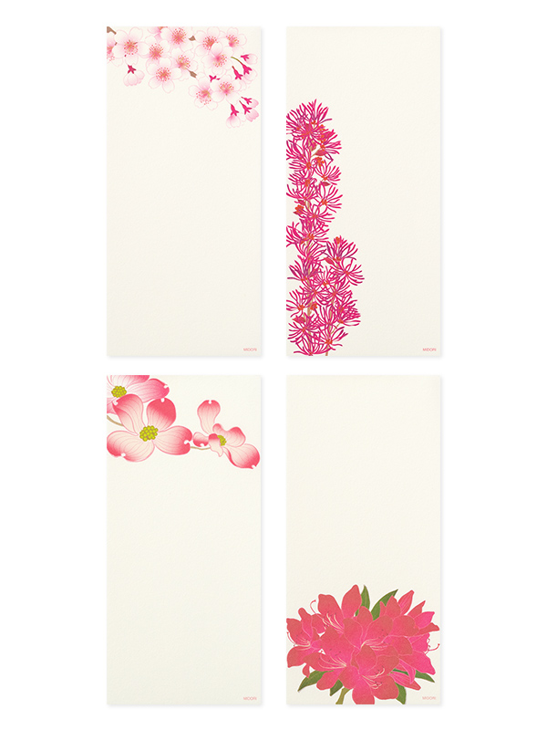 エバニュー 【高級和紙】一筆箋 春の花木 7冊 ミドリカンパニー - 通販