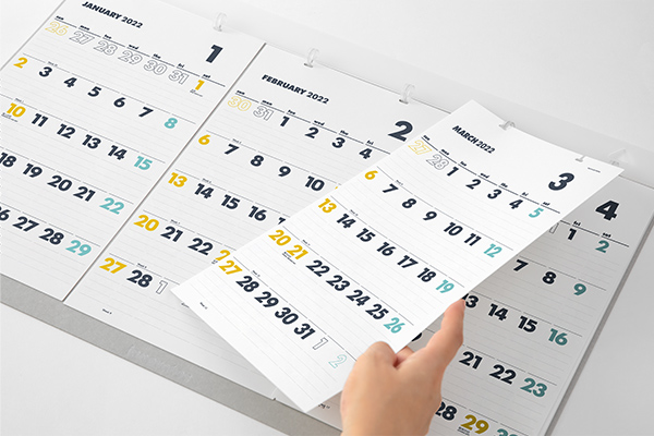 22年版カレンダー イノベーター カレンダー壁掛 3ヵ月 リフィル ミドリオンラインストア